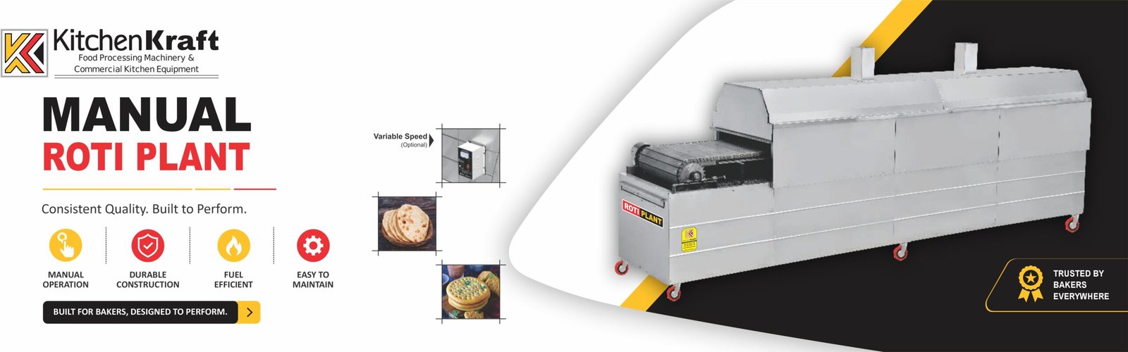 Kitchen Kraft Manual Roti Plant for Commercial Kitchens