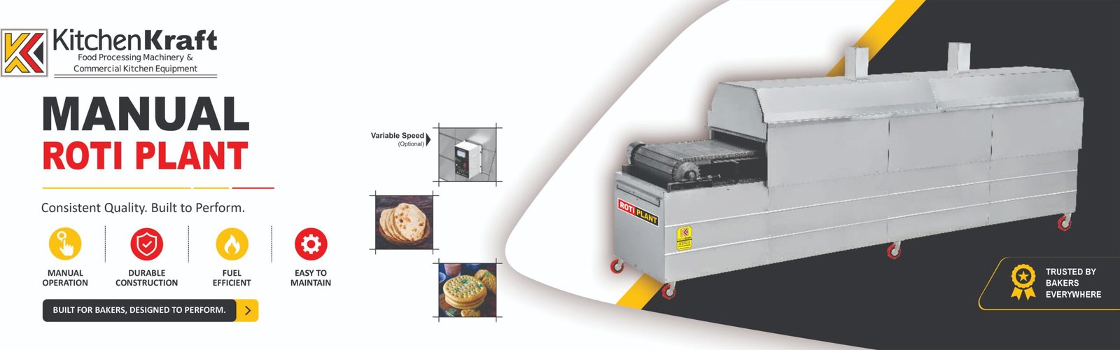 Kitchen Kraft Manual Roti Plant for Commercial Kitchens