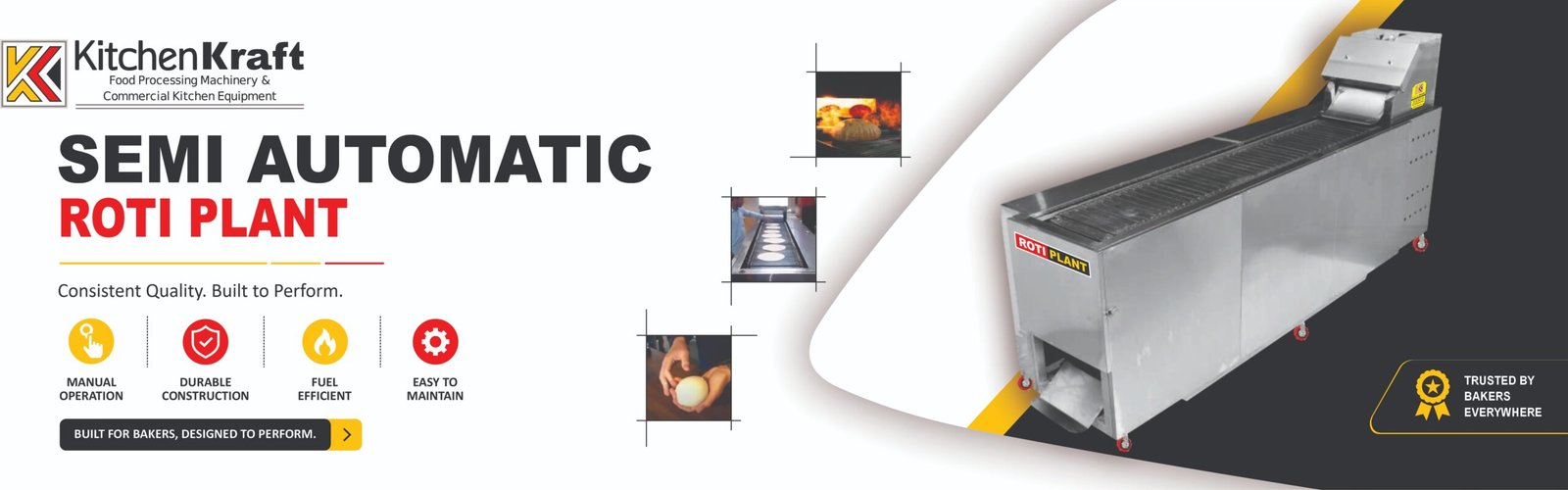 Kitchen Kraft Semi Automatic Roti Plant