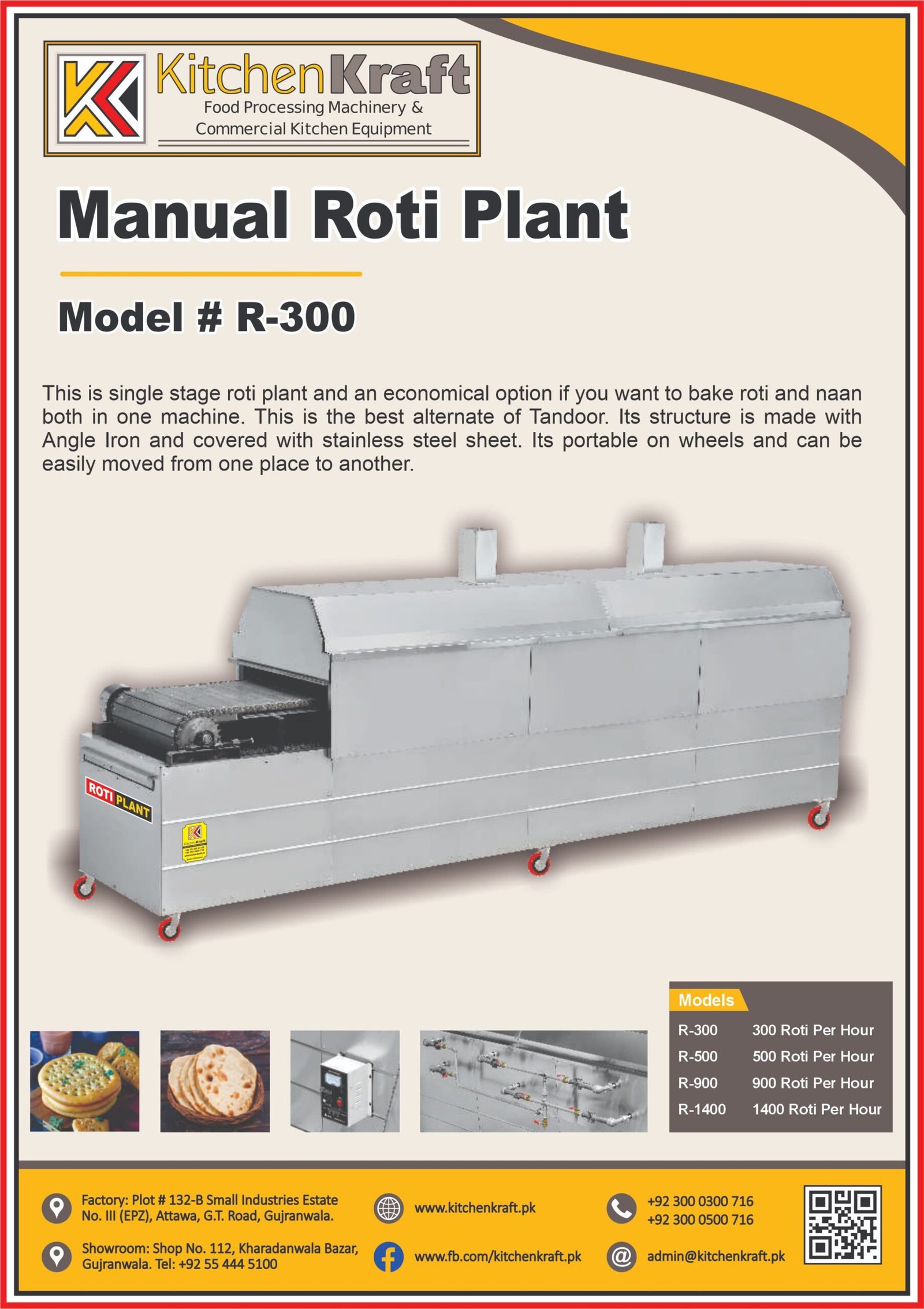 Manual Roti Plant R-300
