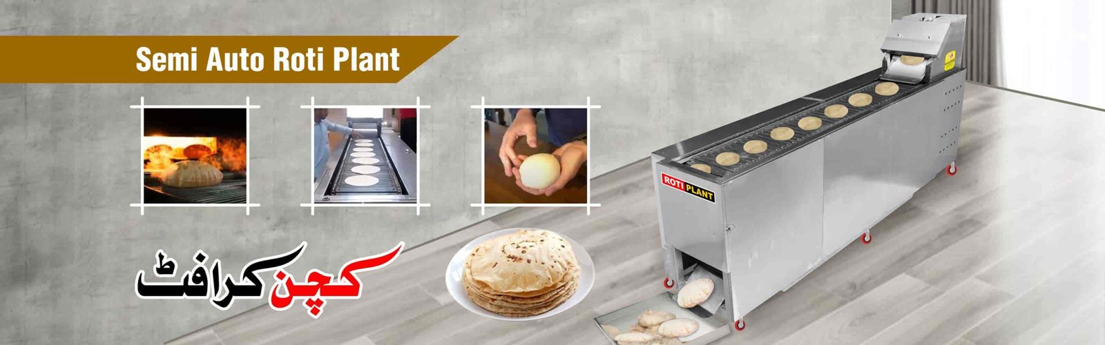 Kitchen Kraft Semi Automatic Roti Plant R700