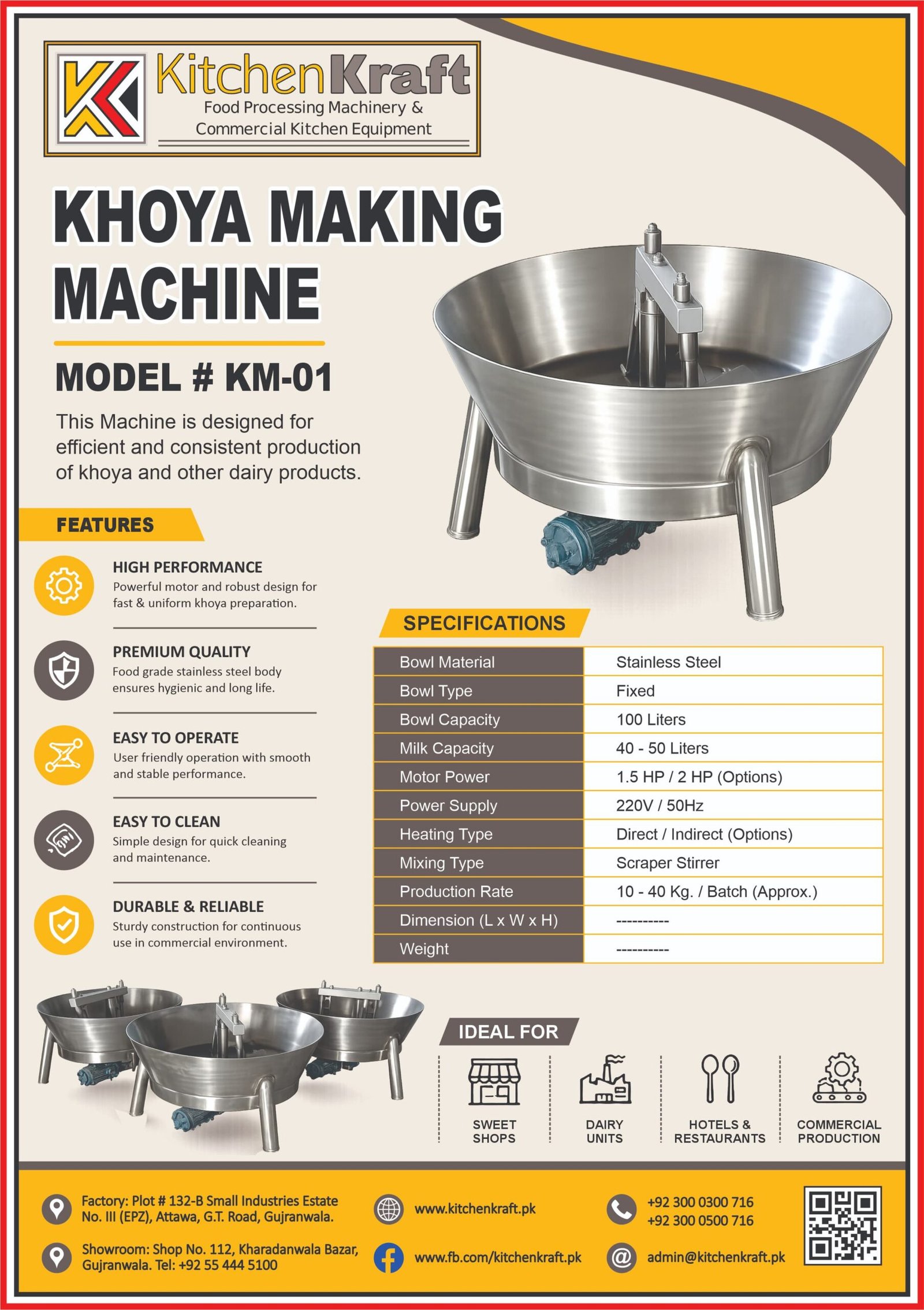 Khoya Making Machine