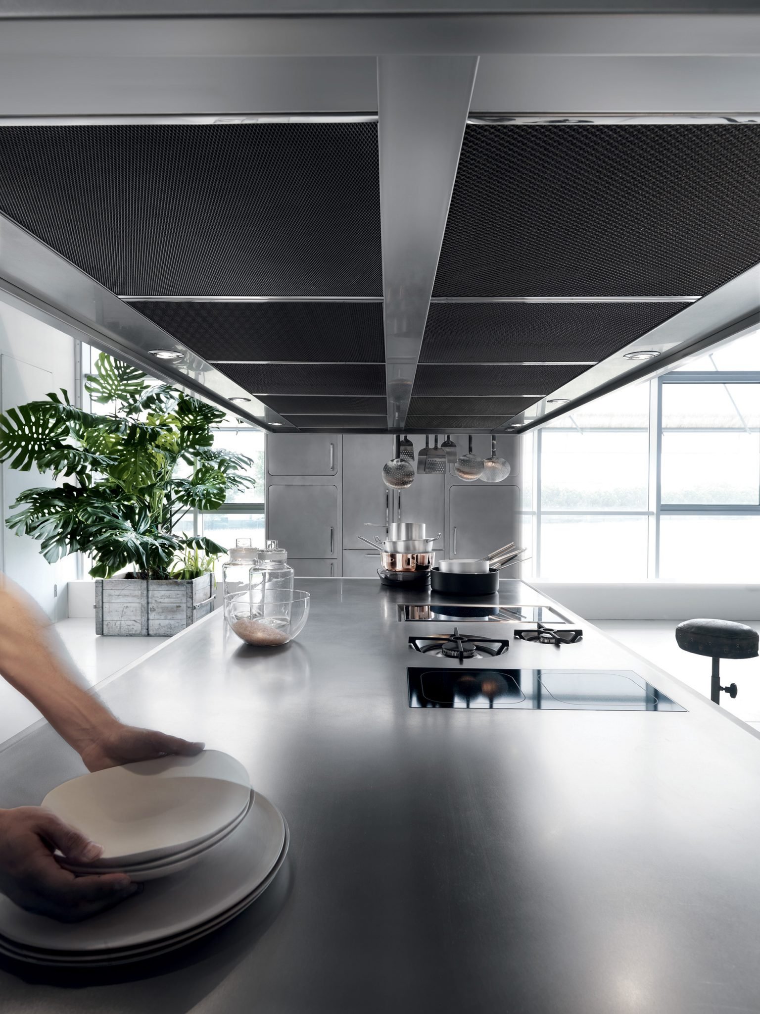 Domestic Stainless Steel Kitchen