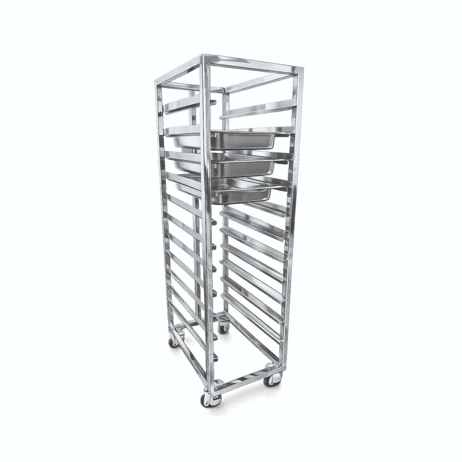 Kitchen Kraft Stainless Steel Dough Ball Trolley T-12