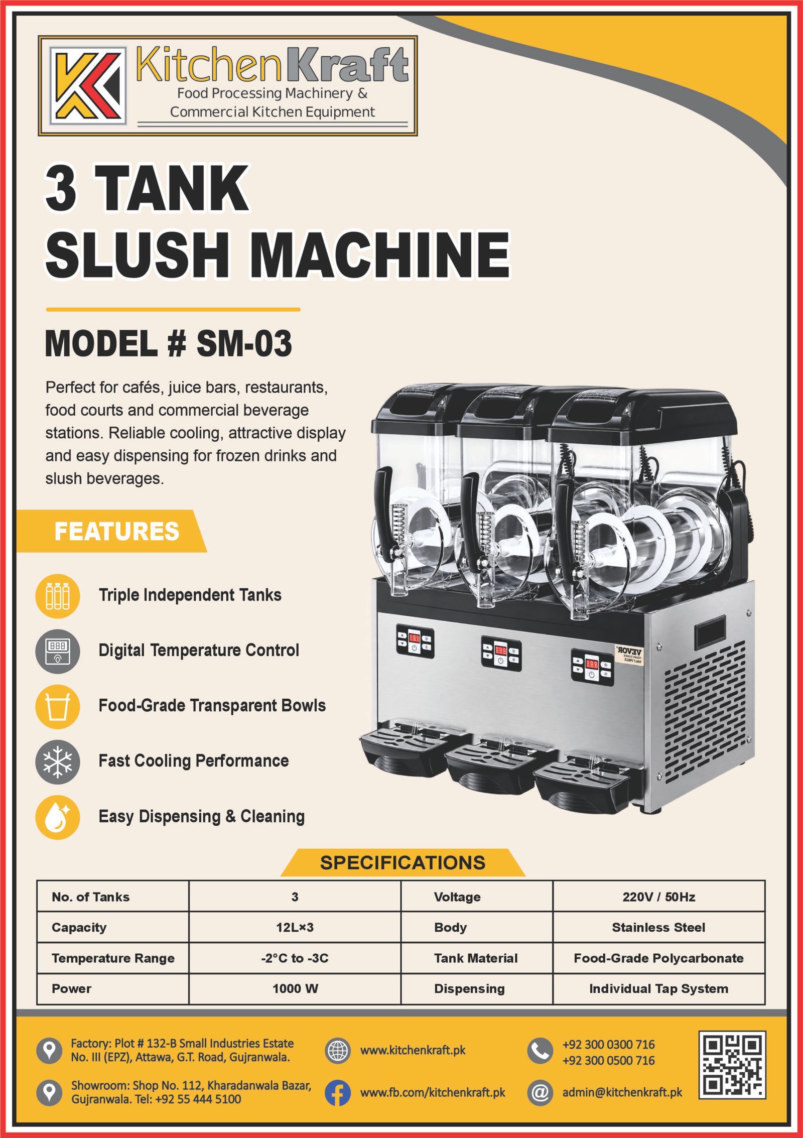 Commercial 3 Tank Slush Machine – SM-03